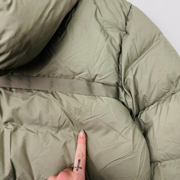 PrAna Hellebore Sage Puffer Coat Zip And Button Up Women’s Size M - Picture 9 of 11